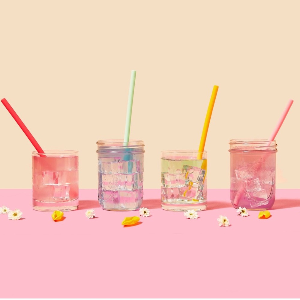 Silicone Drinking Straws (Set of 4)